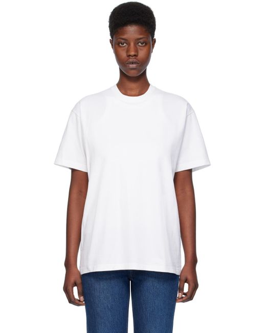 T-shirt droit blanc cassé Totême  en coloris White