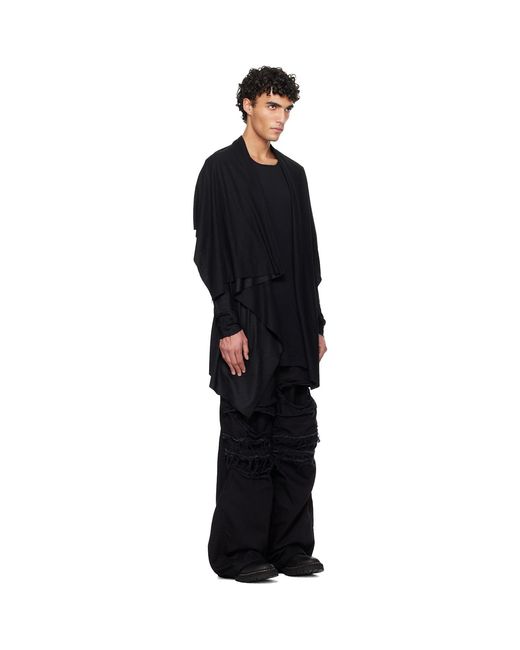 Julius Black Veiled Cardigan for men