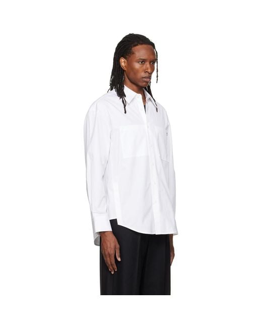 Wooyoungmi White Logo Hardware Shirt for men