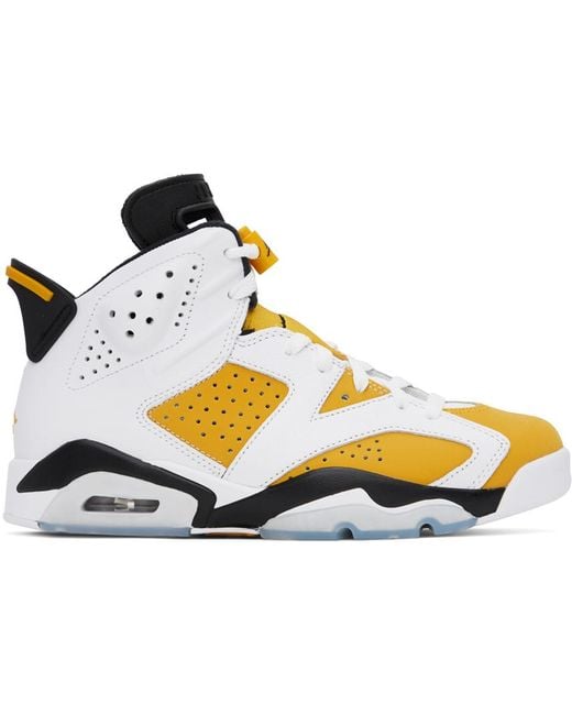Nike Black Yellow Air Jordan 6 Retro Sneakers for men