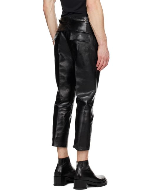 SAPIO Black Nº 7 Leather Pants for men
