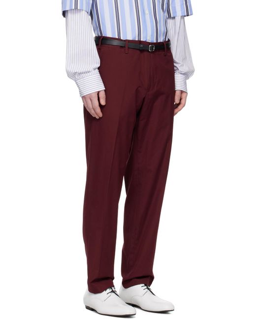 Dries Van Noten Red Burgundy Two-button Suit for men