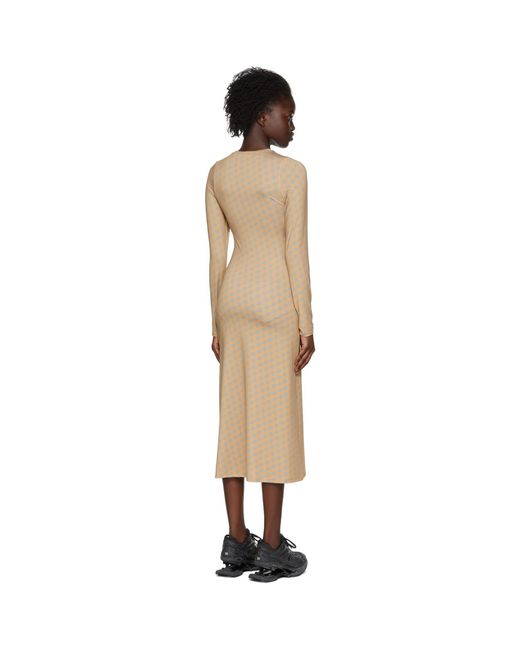 Robe midi brune en polyester ROKH en coloris Black
