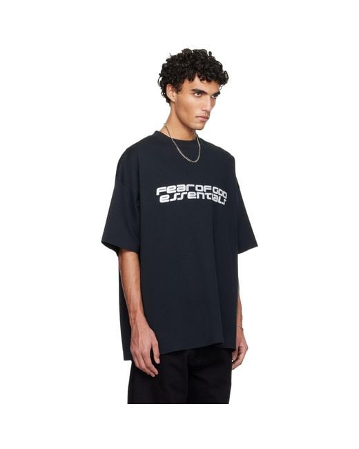 Fear Of God Black Holiday Ponte 90S T-Shirt for men