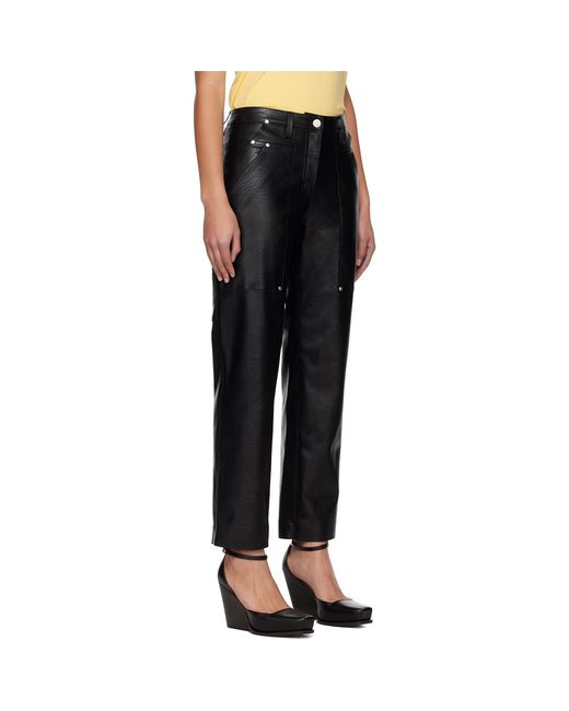 Stella McCartney Black Kick Flare Faux-leather Trousers