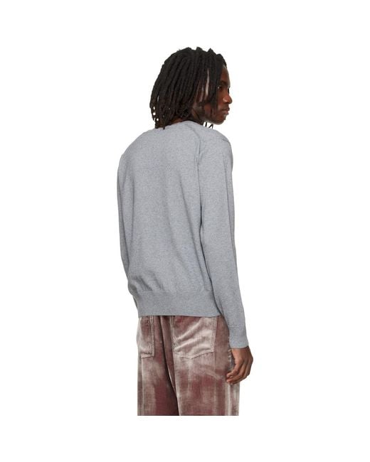 Vivienne Westwood Gray Mark V-Neck Sweater for men