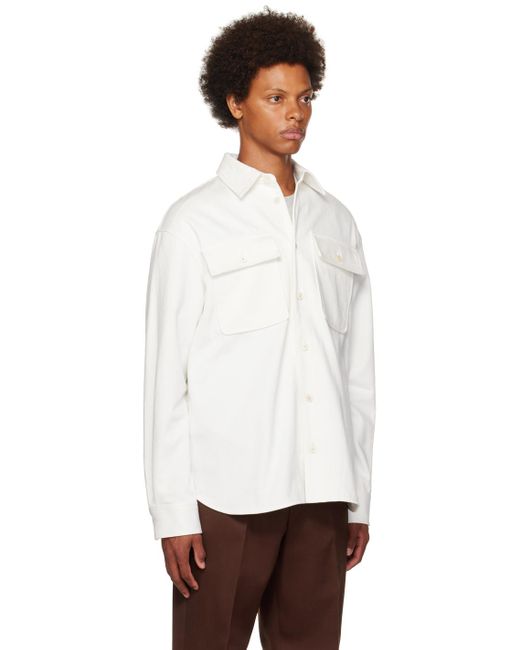 Jil Sander White Oversized Denim Shirt for men
