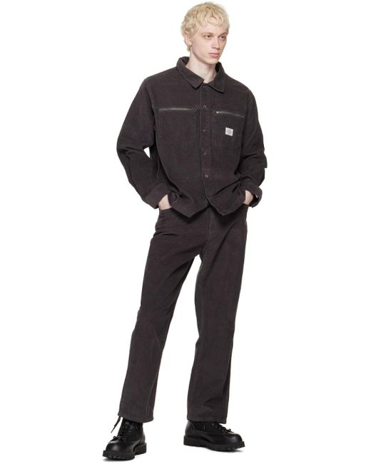Adsum Black Five-pocket Trousers for men