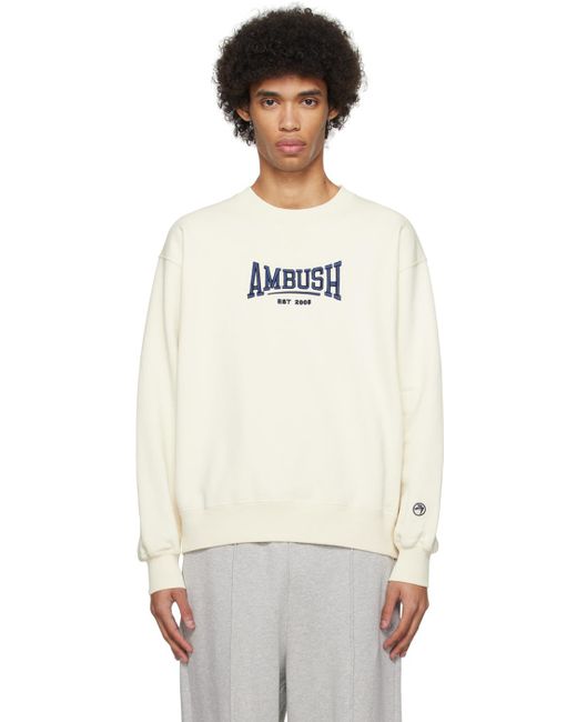 Ambush Off-white Embroidered Sweatshirt for men