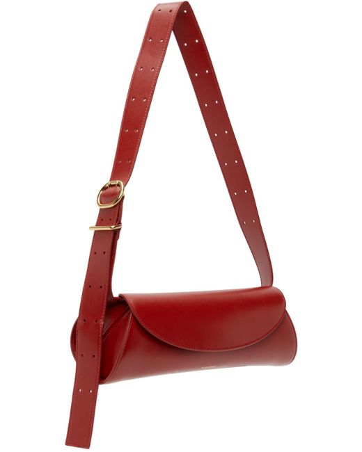Petit sac cannolo rouge Jil Sander en coloris Red