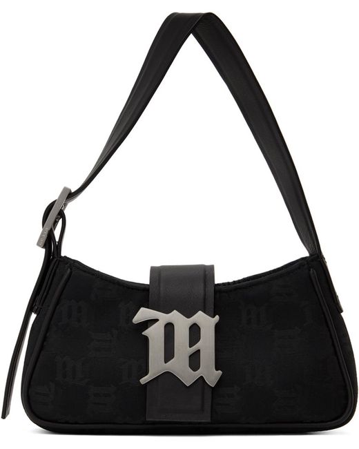 M I S B H V Black Nylon Monogram Mini Bag