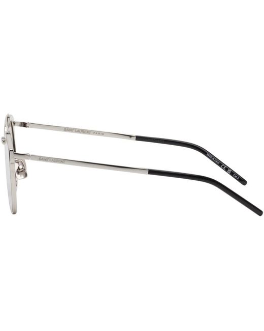 Saint Laurent Black Silver Classic Sl 28 Sunglasses for men