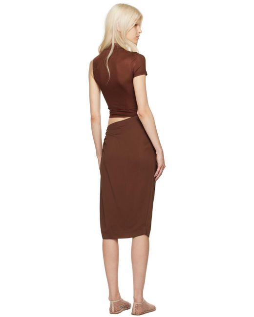 Christopher Esber Black Brown Fusion Midi Dress