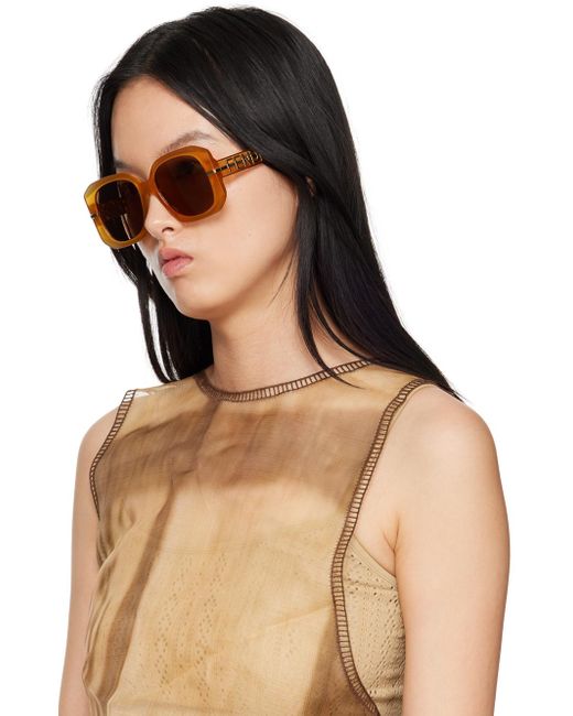 Fendi Black Tan Graphy Sunglasses
