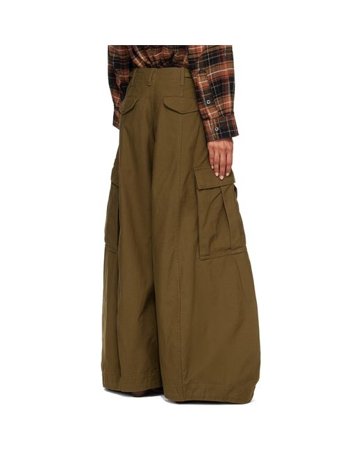 R13 Green Khaki Siouxsie Field Cargo Jeans