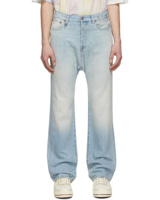 R13 Blue Izzy Drop Jeans for men