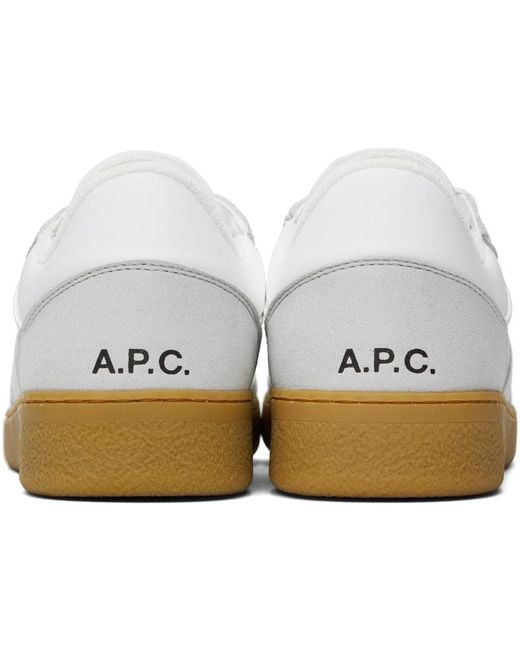 A.P.C. Black . White & Gray Plain Sneakers