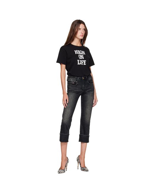 R13 Black 'High On Life' Boy T-Shirt