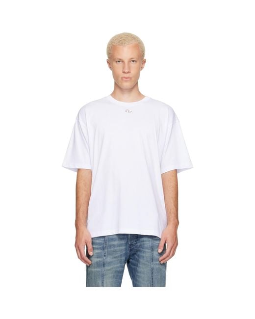 DIESEL White T-Boxt-Dco T-Shirt for men