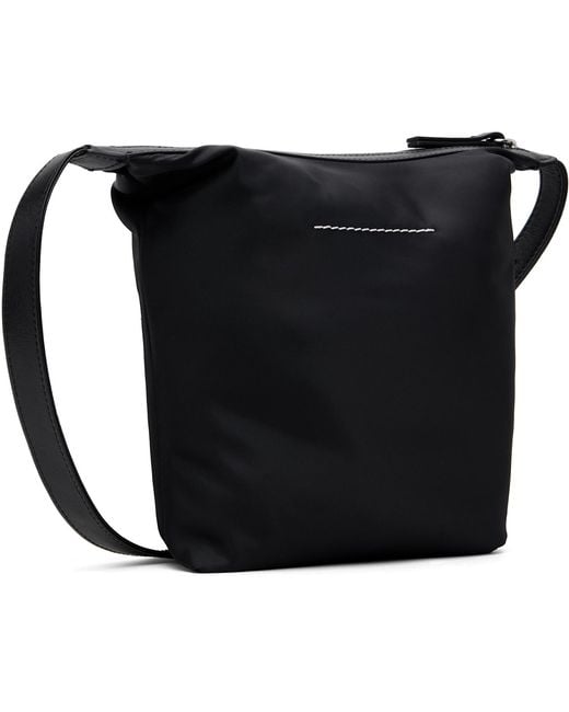 MM6 by Maison Margiela Black Logo Patch Pouch for men