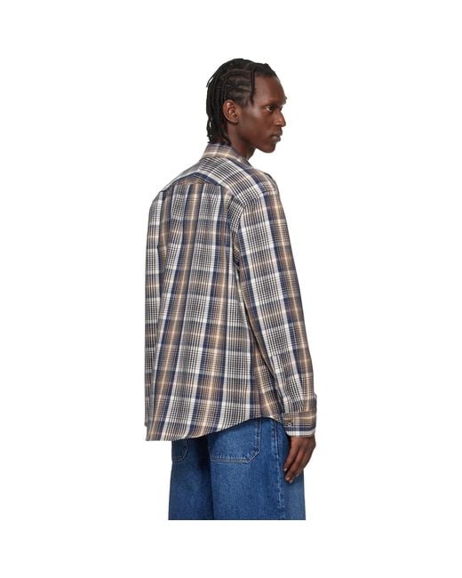Studio Nicholson Blue Aaron Levine Edition View Check Shirt for men