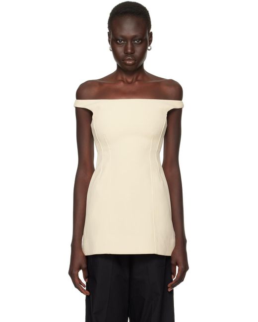 TOTEME Recycled Polyester Off-Shoulder Camisole in Black | Lyst UK