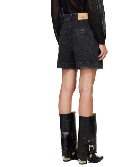 Isabel Marant Black Noemia Denim Shorts