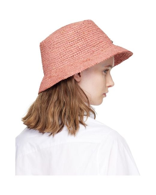 Vivienne Westwood Pink Raffia Bucket Hat