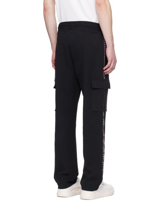 Pantalon de survêtement noir à garnitures graphiques HUGO pour homme en coloris Black