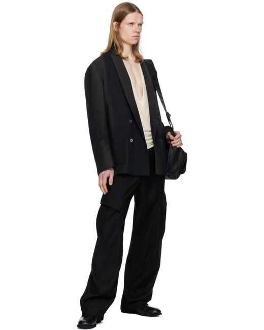 JiyongKim Black Sun-Bleached Tailored Blazer for men