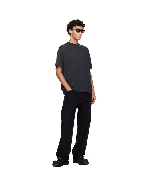 Fear Of God Black Holiday Embroidered Essential T-Shirt for men