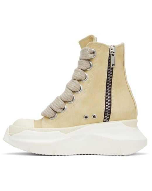 Rick Owens Natural Hollywood Jumbo Laces Abstract Sneak Sneakers