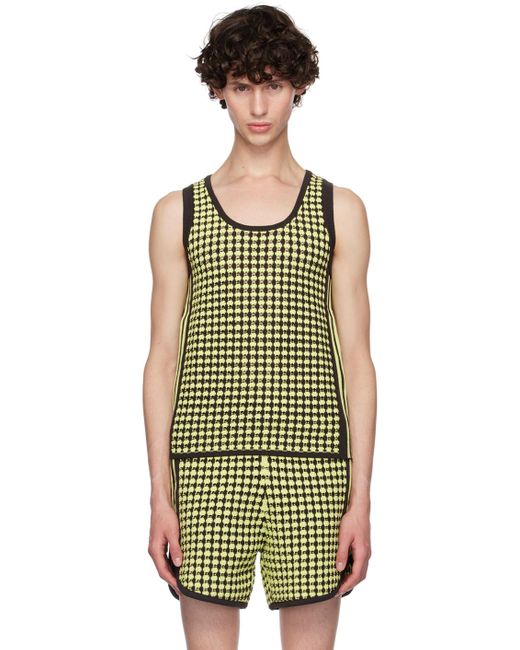 メンズ Wales Bonner Adidas Originalsエディション ーン&ブラウン ニット タンクトップ Green