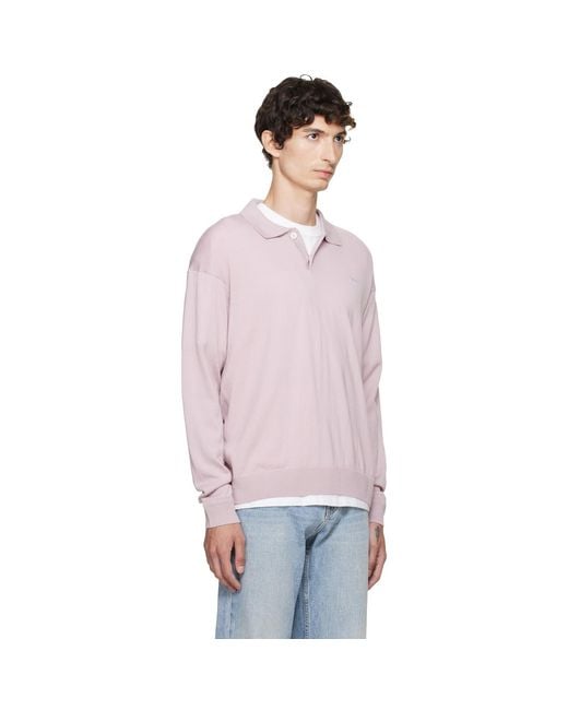 Maison Kitsuné Purple Profile Fox Comfort Polo for men