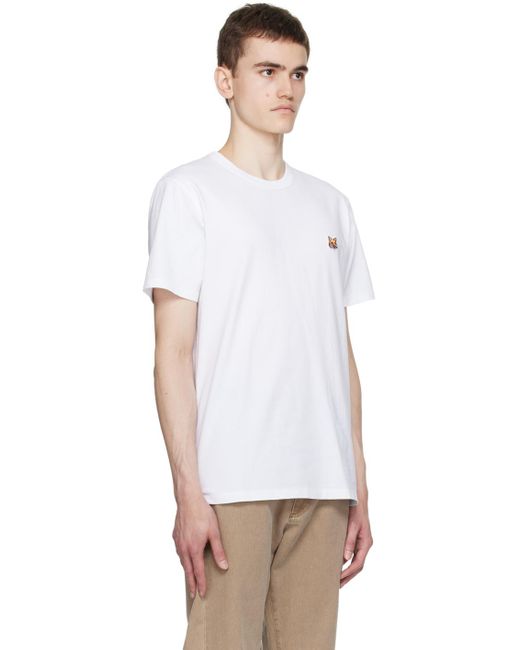 Maison Kitsuné White Fox Head T-shirt for men