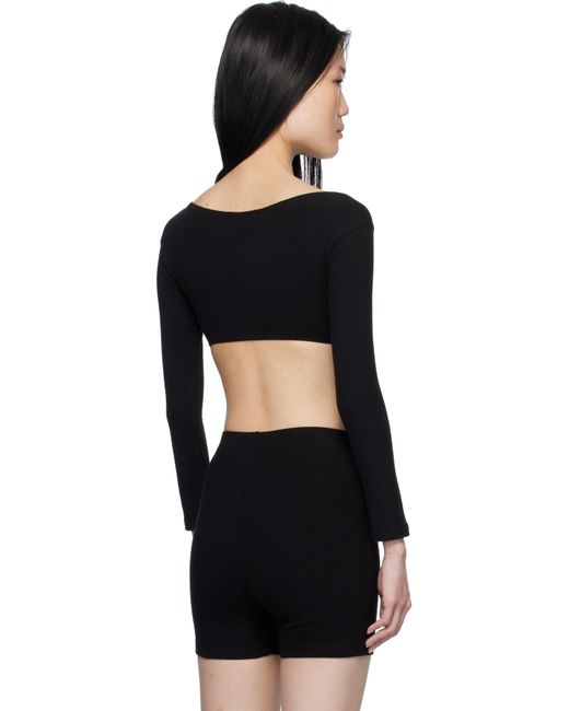 Gil Rodriguez Black 'El Tigre Chiquito' Crop T-Shirt