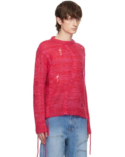 ANDERSSON BELL Red Colbine Sweater for men