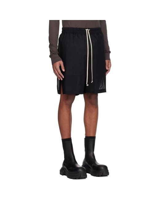 Rick Owens Black Temple Boxer Shorts for men