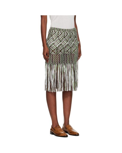 Jupe Midi Java Multicolore En Macramé Wales Bonner en coloris Black
