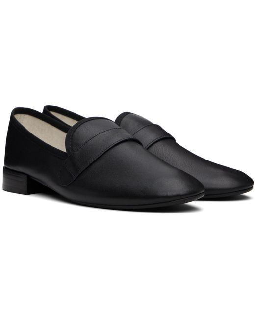 Repetto Black Michael Sole Rubber Loafers