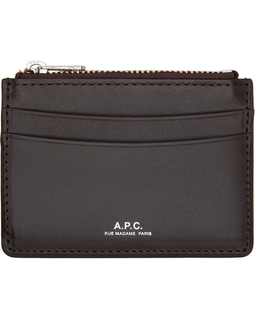 A.P.C. Black Paris Card Holder for men