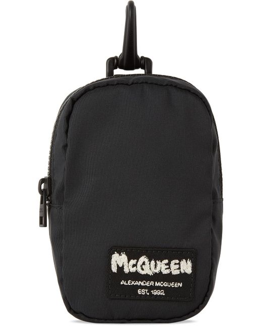 Alexander McQueen Black Mini Headphone Pouch
