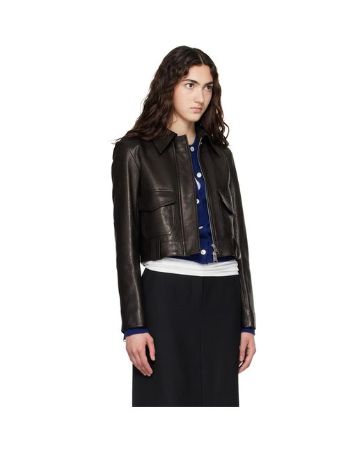 Khaite Black Cordelia Leather Jacket