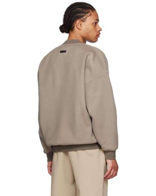 Fear Of God Brown Gray Crewneck Sweater for men