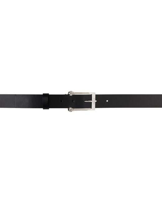 Alexander McQueen Black Twin Skull Belt for men