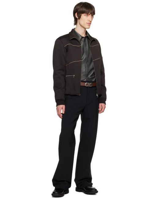 Pantalon ajusté noir Ferragamo pour homme en coloris Black