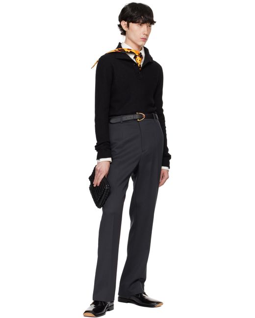 メンズ Bottega Veneta ブラック Cobble メッセンジャーバッグ Black