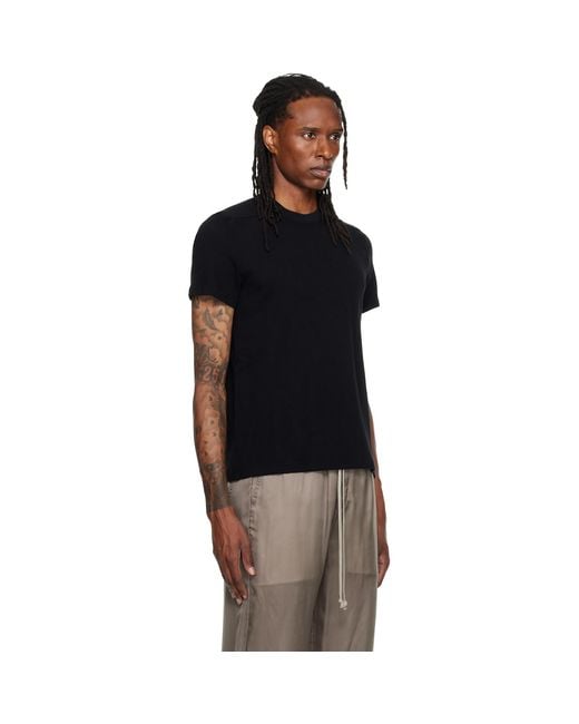 Rick Owens Black Tower Short Level T-Shirt for men