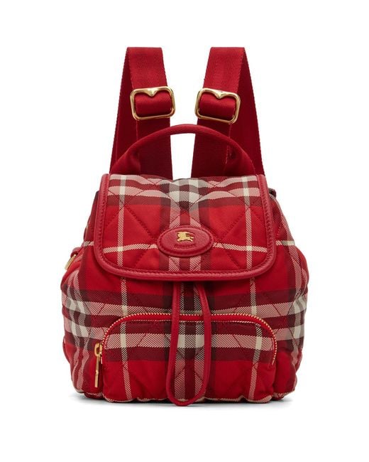 Burberry Red Mini Horseshoe Backpack