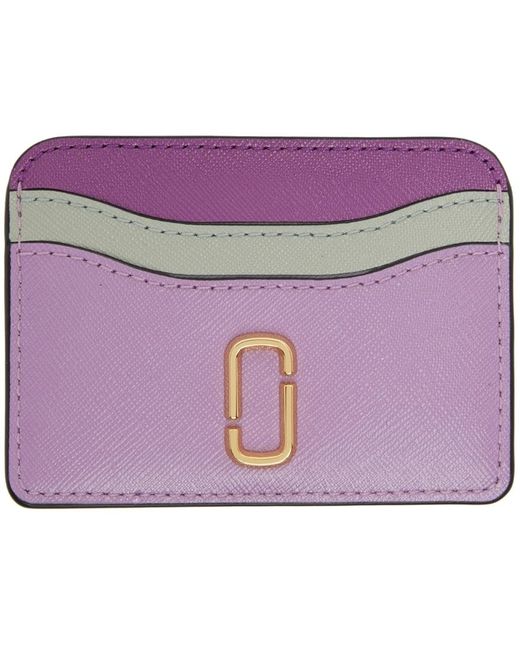 Marc Jacobs Leather 'the Snapshot' Card Holder in Purple Lyst